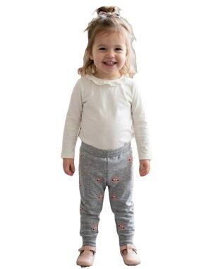 Lauren Moshi Girls Kids Lips Grey Sweatpants Size 2